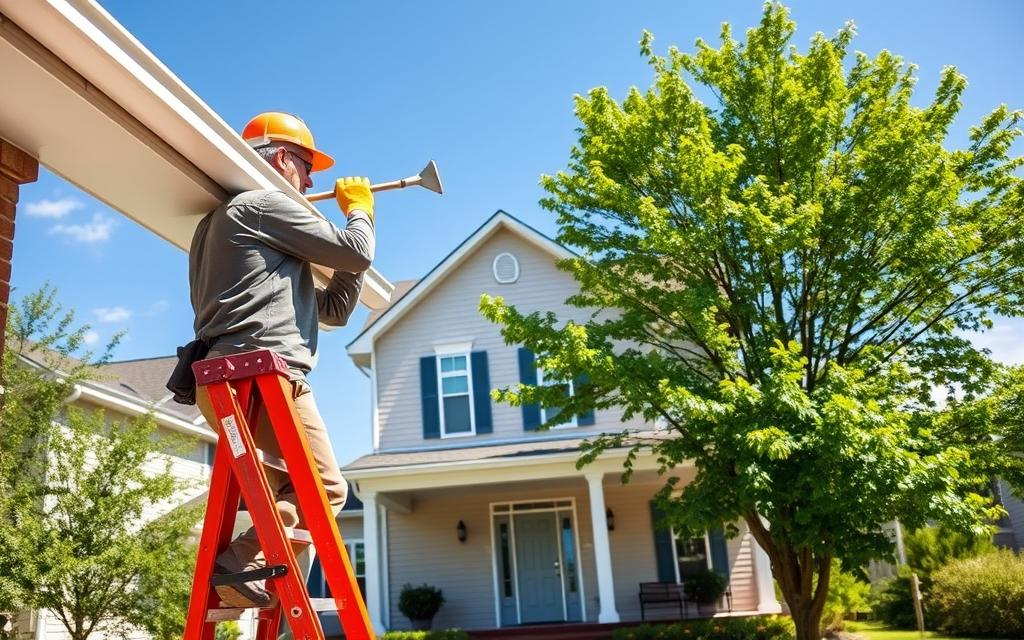how to clean gutters safely