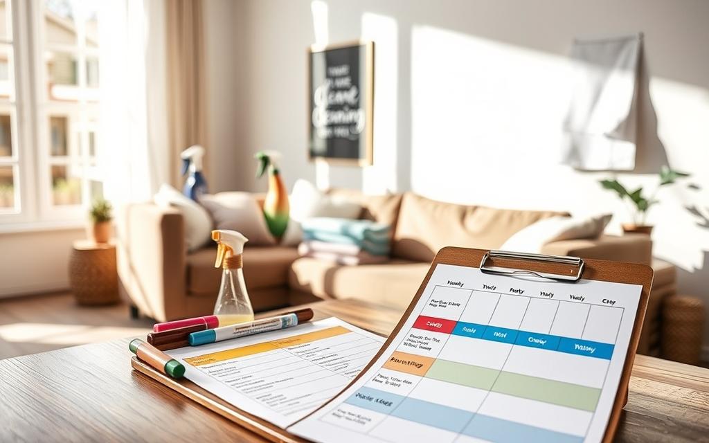home cleaning schedule